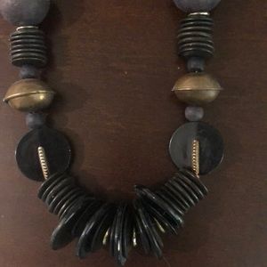 Vintage Tribal Mixed Material Necklace